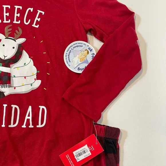 Feliz Navidad PJ’s Size 8. Unisex. 2 piece set. New With Tags. - Picture 3 of 13